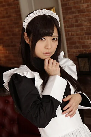 Naughty maid Kurumi Chino want a hard dick in her mouth